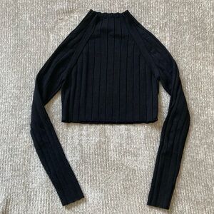 House Of Harlow 1960 Cropped Ribbed Sweater Top Small Retro Y2K 90s Fitted